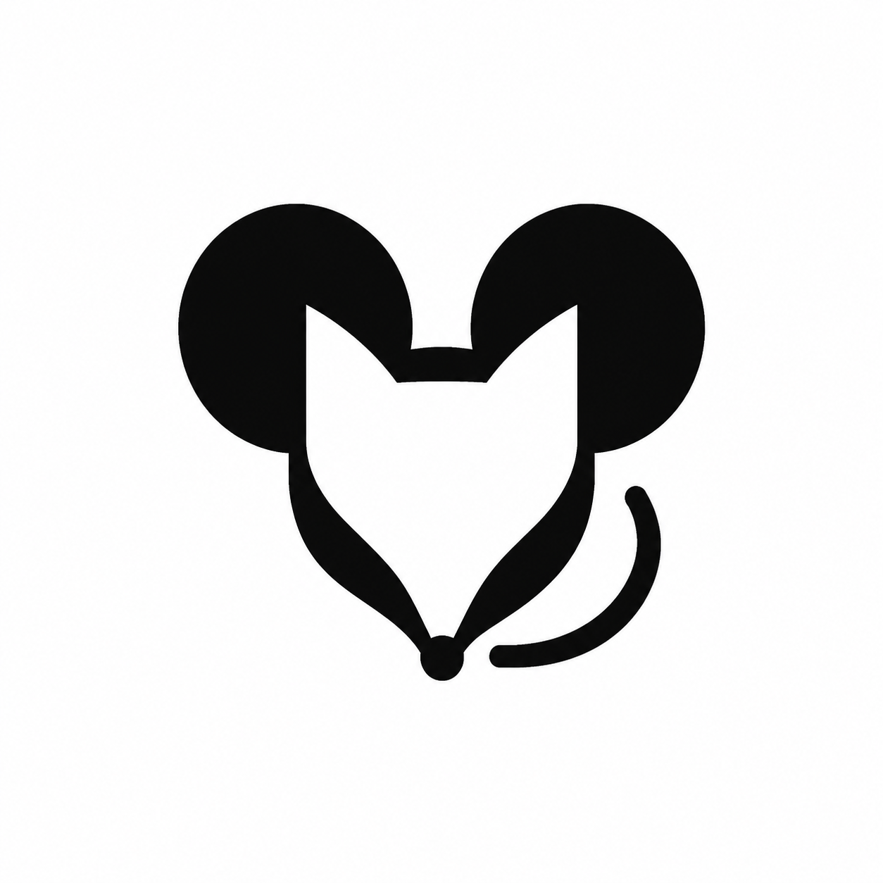 Meowsi cat and mouse logo